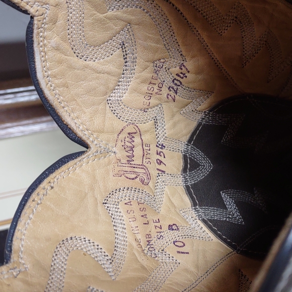 Justin Leather Cowboy Boots - Picture 6 of 8